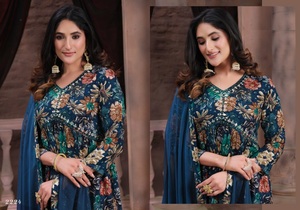 Nueva Colección Alia Cut Kurtis Pant Dupatta con Kurti Moderno con Bordado a Mano para Mujer, Conjunto para Festivales y Fiestas - Product Image 3