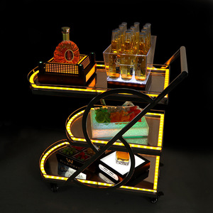 Commercial Beverage Cart With Led <b>Lights</b> Multifunctional Switch Panel For Hotel Restaurant Service Equipment - Product Image 3