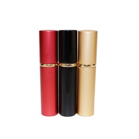 Flacon de parfum en verre à coque en aluminium, 5ml 10ml, multicolore, rond, avec pompe pulvérisatrice et diffuseur mat à vis, vente en gros à prix abordable