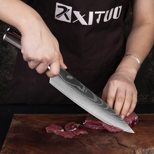 Couteau de boucher de cuisine de chef en acier inoxydable à haute teneur en carbone, 8 pouces, boîte d'emballage personnalisée en métal, logo en acier inoxydable, emballage chronométré, pièces, couleur, écologique - Product Image 3