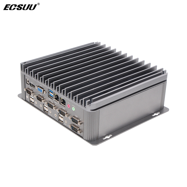 ECSUU 2025 Factory Customized Intel 9th Core I5/I7 Embedded Computer 32GB RAM 256GB Storage VGA Multi-interface Fanless Mini