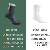 Chaussettes de vélo personnalisées pour hommes, respirantes, absorbantes, antidérapantes, haute élasticité, pour sports de montagne