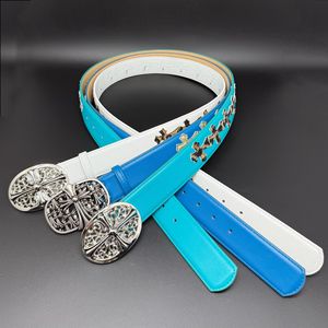 <span class=keywords><strong>Ceinture</strong></span> en cuir PU de luxe style gothique avec croix et patchwork pour hommes et femmes, <span class=keywords><strong>ceinture</strong></span> en cuir style hip-hop punk avec boucle métallique de créateur - Product Image 1