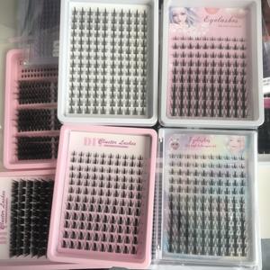 Faux cils en fibres végétales faits à la main, sans poids, vente en gros, pré-coupés, DIY, cils en grappe vaporeux, marque privée, fournisseur de cils - Product Image 4