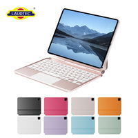 Clavier magique en alliage d'aluminium, clavier sans fil avec rétroéclairage RVB 7 couleurs, grand pavé tactile pour iPad Pro 11 pouces M4 2024/M5 2025