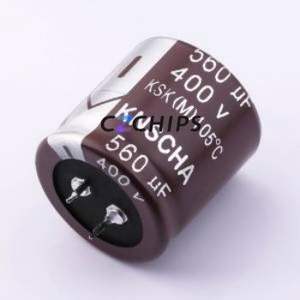 ตัวเก็บประจุแบบอิเล็กโทรไลต์อะลูมิเนียมแบบ Snap-in รุ่น LSK400M567T352S1AA ชนิด Through hole (THT) ขนาด D35xL35 มม. 560uF 20% 400V - Product Image 1