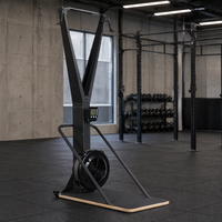 Simulateur de ski cardio commercial sur pied avec résistance à l'air, 10 niveaux réglables, écran LED et cadre en acier pour salle de sport - Vente en gros