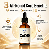 Gouttes liquides de CoQ10 OEM 200 mg, haute absorption, antioxydant pour la santé cardiaque, stimulation de l'énergie cellulaire, soutien immunitaire, végétalien, sans gluten