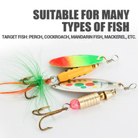 5 pièces/boîte 7g basse Buzzbait flottant haut crayon à eau chatterbait plume queue Spinner appât Spinnerbait cuillère leurre ensemble