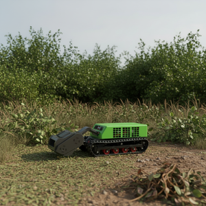 Débroussailleuse électrique télécommandée sur chenilles robuste pour défrichage industriel – Garantie 1 an - Product Image 3