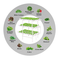 Kit de culture hydroponique, système de culture hydroponique à 3 niveaux, 108 sites de plantation, équipement de plantation hydroponique pour légumes-feuilles