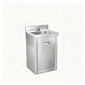 Évier médical en acier inoxydable, évier d'atelier de purification sur mesure équipé d'un robinet à capteur et d'un robinet à pédale - Product Image 3