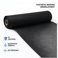 Membrane de toiture hydrofuge/respirante en feutre - 1,5 m x 50 m avec certification CE