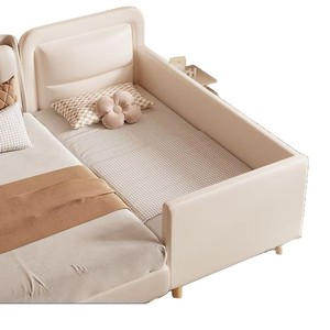 Cama infantil entrelazable con barandilla ancha, diseño de animales, modelo cómodo para niños y niñas - Product Image 2