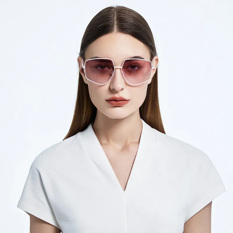 2022 Gepolariseerde Dames Zonnebril Vrouwen Oversized Prachtige Gradiënt Zonnebril Luxe Merk Oculos Lunet De Soleil Femme