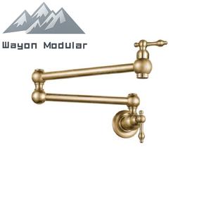 ก๊อกน้ำทองเหลืองขัดเงาแบบติด<span class=keywords><strong>ผนัง</strong></span>พับได้สำหรับเติมน้ำในหม้อ ยี่ห้อ Wayon Commercial - Product Image 4