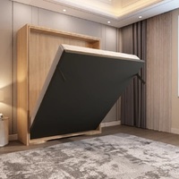 Cama de pared giratoria multiusos para ahorro de espacio, con armario de TV