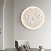 Lumière murale LED Moon à intensité variable avec télécommande vocale pour salon, mur de fond, couloir, ambiance décorative, plafonniers
