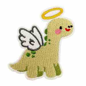 Patchs brodés thermocollants pour vêtements, motif dinosaure mignon de dessin animé, broderie informatique, patchs animaux - Product Image 5