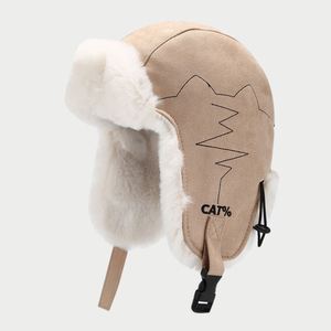 Chapeau de trappeur en fourrure de haute qualité pour l'hiver, avec cache-oreilles, pour le snowboard et le ski, en daim - Product Image 4
