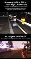Feu de signalisation solaire prismatique clignotant à 6 LED haute intensité en plastique étanche IP66 pour la sécurité urbaine et routière en extérieur