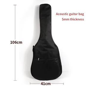 Toptan Bas Gitar Çantası Siyah Polyester Elyaf 5mm Kalınlığında Gitar Sırt Çantası Elektrik Gitar Aksesuarları - Product Image 4