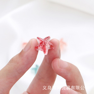 ลูกปัดแก้วรูปปลาดาว 15 มม. หลากสี มีรูตรง สำหรับทำสร้อยข้อมือ - Product Image 4