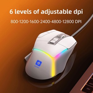 Souris mécanique pour e-sport, accessoire informatique, macro programmable, RGB, souris de jeu <span class=keywords><strong>filaire</strong></span> - Product Image 4