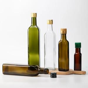 Fornitura di fabbrica bottiglia di olio d'oliva di <span class=keywords><strong>vetro</strong></span> vuoto quadrato su misura bottiglie di <span class=keywords><strong>vetro</strong></span> rotonde per olio da cucina - Product Image 3