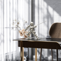 Ornements en acier inoxydable de style créatif, taille personnalisée, articles décoratifs en métal brillant pour les arts martiaux, pour la décoration de bureau et de la maison