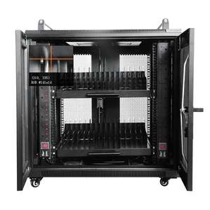 Armoire de charge 15U de 800 mm de largeur à 16 ports pour tablettes et appareils, avec séparateur coulissant et PDU - Product Image 1