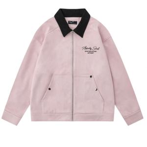 Veste de travail courte pour femme, style streetwear vintage, délavée, grande taille, en laine/viscose, personnalisée, à bouton unique, en coton épais et respirant - Product Image 3