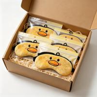 Masque de sommeil en peluche canard mignon personnalisé en gros, masque pour les yeux en peluche animaux en peluche personnalisés