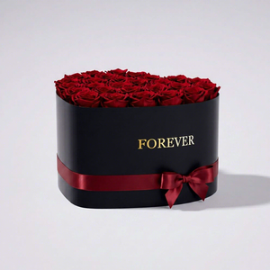 FX <b>Personalized</b> Design Luxury Flower Gift Box Handmade Black Rigid Heart Shape Box for Flowers - Product Image 3
