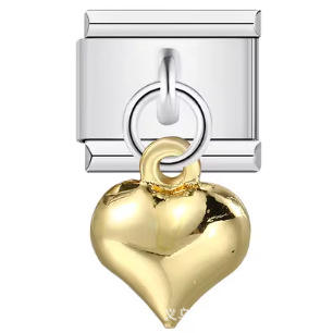 0022 - Cœur doré brillant