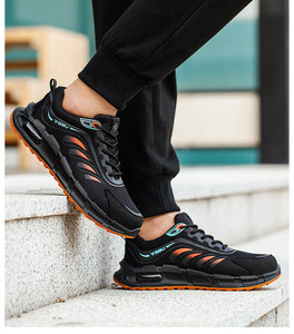 รองเท้าเซฟตี้แบบนุ่มสำหรับผู้ชายและผู้หญิง หัวรองเท้าไฟเบอร์กลาส กันน้ำ ด้านบนเป็นผ้าตาข่าย ป้องกันแรงกระแทก พื้นรองเท้าด้านกลางทำจากยางป้องกันการเจาะทะลุ - Product Image 2