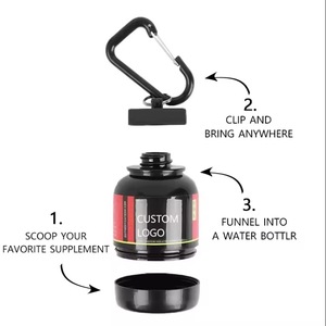 Contenedor Portátil de Plástico de 100ml con Logotipo Personalizado para Proteína en Polvo, Tónico Deportivo, Medicina, etc. - Mantiene Frío - Product Image 4