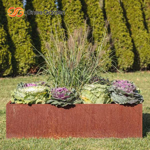 Macetas de acero Corten grandes personalizadas, macetas geométricas modernas ecológicas para interiores/exteriores - Product Image 4
