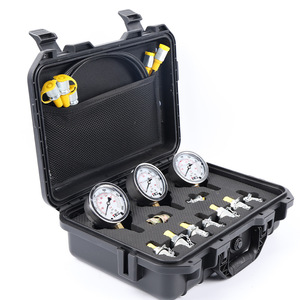 เกจวัดแรงดันแบบสามเกจสีดำสำหรับชุดทดสอบรถขุดเก้าขั้วต่อที่ผลิตจากโรงงาน พร้อมบริการติดฉลากและรับวาดแบบตามสั่ง - Product Image 3