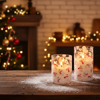 Bougie pilier LED artisanale écologique à piles Meimei avec effet flamme 3D, télécommande, décoration de Noël pour la maison