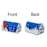 Boîte à bonbons de Noël de style nouveau, boîte aux lettres colorée, boîte à bonbons carrée pour célébrations, boîte en papier pour emballage cadeau de Noël transfrontalier