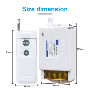 220 v1000m433mhz telecomando senza fili interruttore di controllo ad alta potenza pompa dell'acqua telecomando intelligente a lunga distanza - Product Image 2