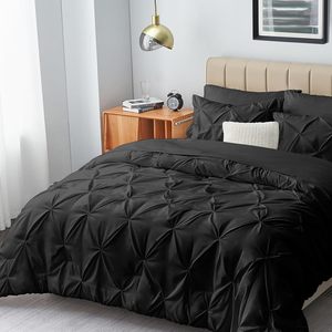 ชุดเครื่องนอนไมโครไฟเบอร์สุดหรูสีดำเตียงควีนไซส์7ชิ้น - Product Image 2