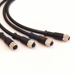 Conjunto de cabos 110V do fabricante feito sob encomenda-chicote de fios fêmea do conector do Pin M8 do homem 3 4 250V - Product Image 1