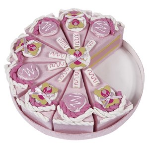 Bomboniera pezzo di torta rosa Cupcake Toppers per feste natale capodanno san valentino eventi accessori a forma di numero - Product Image 2