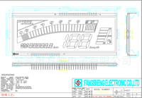 Écran LCD HTN personnalisé pour écran de compteur de vitesse de moto OEM/ODM Module d'affichage de compteur de vitesse à 7 segments LCD