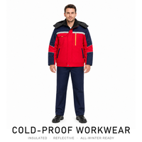 Ensemble de vêtements de travail d'hiver épais et chaud avec bande réfléchissante, résistant à l'usure, blocs de couleur, pour usine, réparation automobile, vente en gros, logo personnalisé