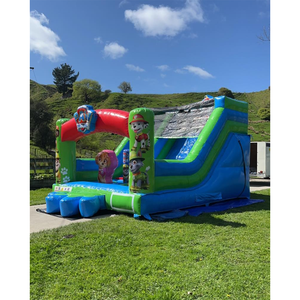 Castillo Inflable con Tobogán para Niños, Diseño de Patrulla Canina, Casa de Brinco Inflable, Castillo Hinchable con Diseño de Dibujos Animados - Product Image 3