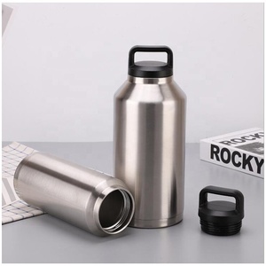 18oz 64oz Double Walled Stainless Steel 36 Oz Insulated Water <b>Bottle</b> Flask With Carrying Pouch - Product Image 4