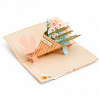 Tarjetas de Felicitación Navideñas Personalizadas, Tarjetas de Papel 3D Pop-up con Sobre, Logotipo Personalizado, Tarjetas de Regalo Navideñas para Negocios, Venta al Por Mayor